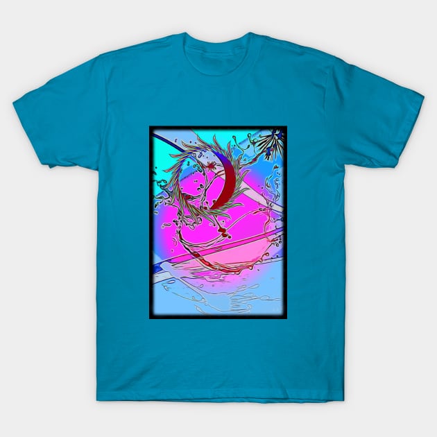 Surf sunrise graffiti T-Shirt by SilverPixieArt